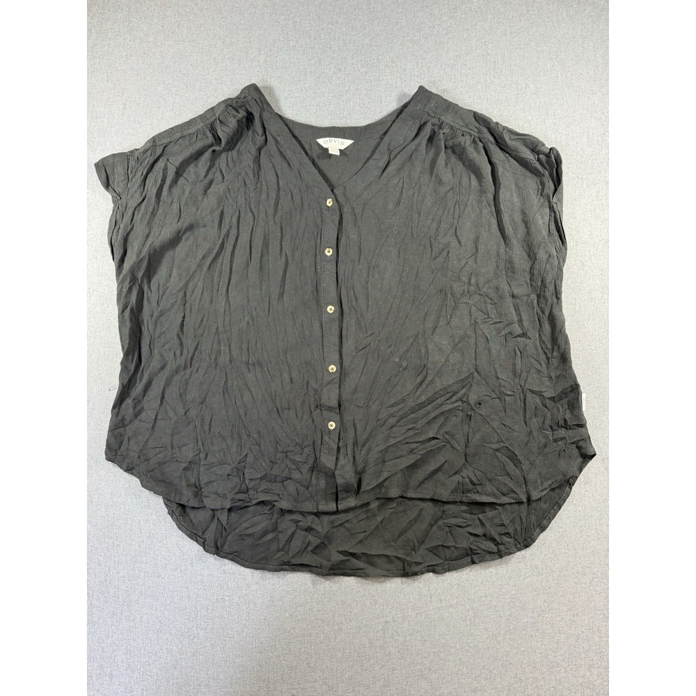 Orvis Classic Collection Blouse Women Xxl Black Button